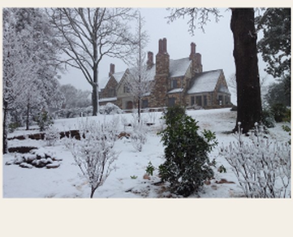 Private estate in winter